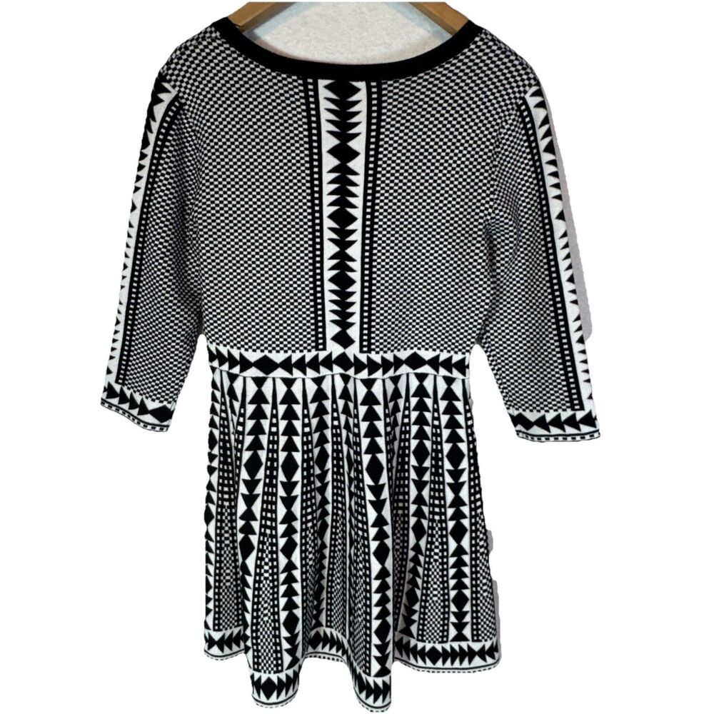 NINA LEONARD Sweater Dress Womens Large Above Knee Fit & Flare 3/4 SLV RN115070‎ - Picture 3 of 15